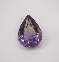 พลอยอะเมทริน สีม่วง ทอง ametrine พลอยแท้ อะเมทิสต์ amethyst เสริมดวง เสริมราศี พลอยแท้ ราคาถูก มีใบเซอร์ จี้พลอย ทรงหยดน้ำ เจมส์อินเลิฟ