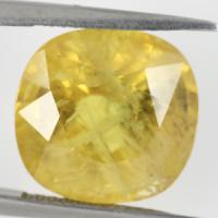 gemstone: บุษราคัม-Yellow Sapphire size: 13.5x12.8x9.5 carat: 14.36Ct.