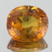 gemstone: บุษราคัม-Yellow Sapphire size: 10.4x9.2x5.7 carat: 4.94Ct.