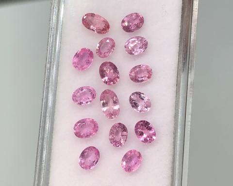 pinksapphire pinkgems gemstone พลอยซัฟไฟร์สีชมพู  เสริมดวงวันอังคาร พลอยพิ้งซัฟไฟร์ พลอยเผาเก่า มีใบเซอร์ฯ พลอยแท้สีชมพู
