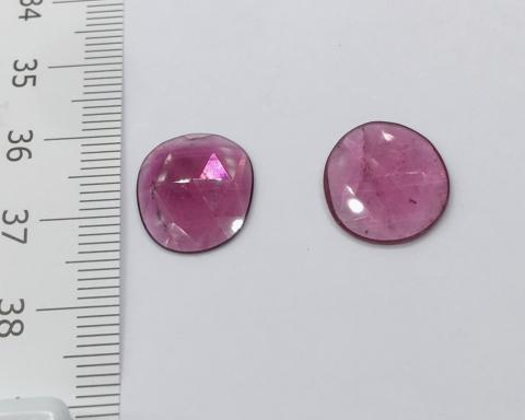 g1-786-2 Tourmaline พลอยทัวมาลีน pink Tourmaline ต่างหู แหวนพลอย วันอังคาร อัญมณี เสริมดวง พลอยทัวมาลีนสีชมพู พลอยทรงเหลี่ยม พลอยดิบ พลอยแท้ ราคาโรงงาน มีใบรับรอง