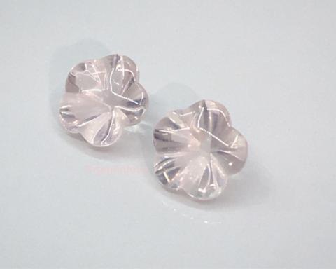 rose quartz ควอทซ์สีกุหลาบ อัญมณีสีชมพู หินมงคล เสริมดวงความรัก หินโชคลาภ ต่างหู พลอยดิบ โรสควอทซ์ อัญมณีแก้ชง