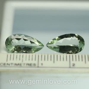 Green Amethyst Natural Gemstone พลอยอะเมทิสต์สีเขียวอ่อน พลอยดิบ g1-739