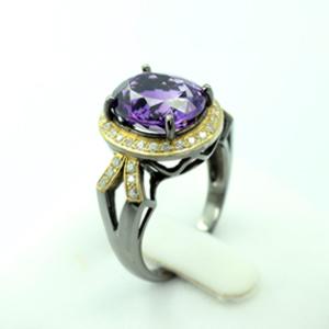 amethyst ring เครื่องประดับ พลอยแท้ อะเมทิสต์ ซิทริน บลูโทพาส แก้ชง อัญมณี กุมภาพันธ์ สีม่วง หัวแหวน เสริมดวง เสริมทรัพย์ ดูดวง