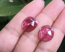 g1-786-2 Tourmaline พลอยทัวมาลีน pink Tourmaline ต่างหู แหวนพลอย วันอังคาร อัญมณี เสริมดวง พลอยทัวมาลีนสีชมพู พลอยทรงเหลี่ยม พลอยดิบ พลอยแท้ ราคาโรงงาน มีใบรับรอง