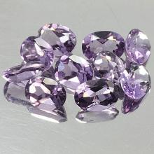 พลอยอะเมทิสต์ขนาด 8x6 ชุด 10 เม็ด(Amethyst) gemstone: แอเมทีสต์-Amethyst size: 8.0x6.0 carat: 10.65Ct.