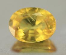 gemstone: บุษราคัม-Yellow Sapphire size: 8.5x6.3x4.1 carat: 1.88Ct.