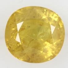 gemstone: บุษราคัม-Yellow Sapphire size: 13.8x13.1x8.2 carat: 12.90Ct.