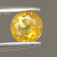 gemstone: บุษราคัม-Yellow Sapphire size: 6.0x6.0x4.0 carat: 1.29Ct.