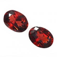 พลอยโกเมน 3.20 กะรัต/คู่ gemstone: โกเมน-Garnet size: 8.0x6.0 carat: 3.20Ct.