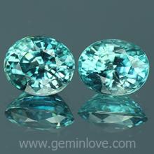 g1-594-38 Blue Zircon พลอยเพทาย