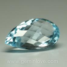 Blue Topaz พลอยบลูโทพาส พลอยสีฟ้า ต่างหู เสริมดวงวันศุกร์ เสริมราศีกันย์ พลอยดิบ พลอยแท้ มีใบเซอร์ฯ