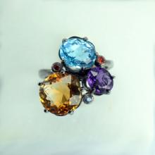 r2-314 amethyst ring  อะเมทิสต์ ซิทริน บลูโทพาส 