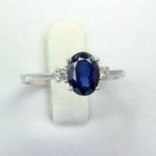 R2-322 Blue Sapphire Ring แหวนพลอยไพลิน 