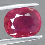 พลอยทับทิม (Ruby) 2.40 กะรัต gemstone: ทับทิม-Ruby size: 8.6x6.9x4.0 carat: 2.40Ct.