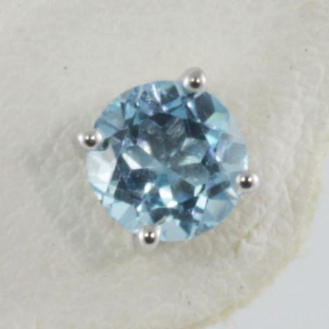 Blue topaz earring, diamond ต่างหูพลอยแท้  ดูดวง พลอยน้ำเงิน ต่างหูของขวัญ เสริมดวงวันศุกร์