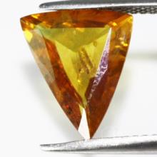 gemstone: บุษราคัม-Yellow Sapphire size: 12.4x9.8x3.8 carat: 3.38Ct.