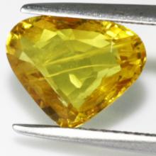 gemstone: บุษราคัม-Yellow Sapphire size: 10.8x8.5x3.6 carat: 3.14Ct.