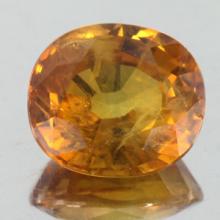 gemstone: บุษราคัม-Yellow Sapphire size: 10.4x9.2x5.7 carat: 4.94Ct.
