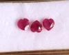 พลอยทับทิมเผาเก่า ruby พลอยทรงหัวใจ พลอยทับทิมพม่า พลอยแท้มีใบเซอร์ naturalruby 